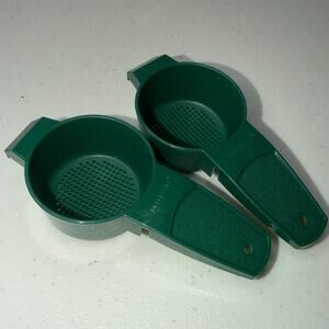 Tupperware Vintage Metallic Green Mini Sifter Strainer Gadget 90s